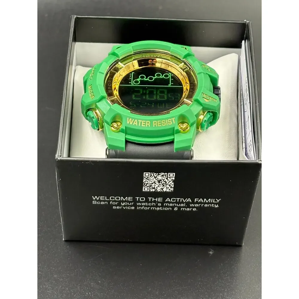 Activa X Invicta Summit Digital Watch 50mm Black and Green New In Box